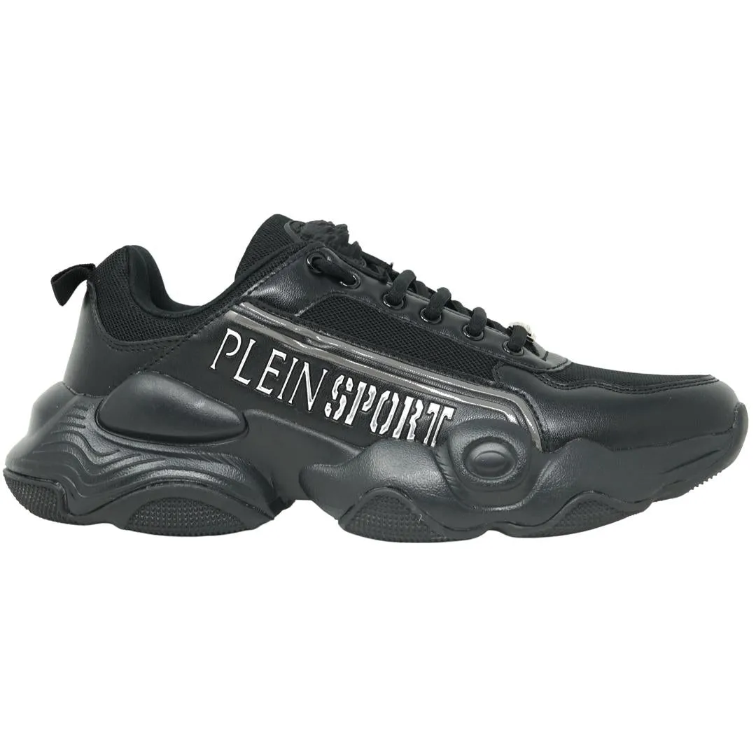 Plein Sport Bold Brand Logo Black Sneakers