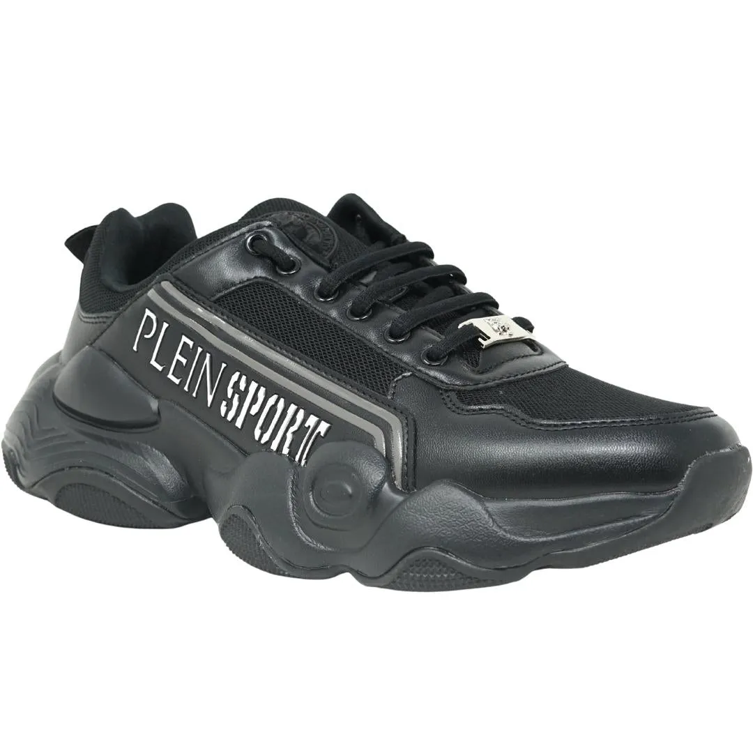 Plein Sport Bold Brand Logo Black Sneakers