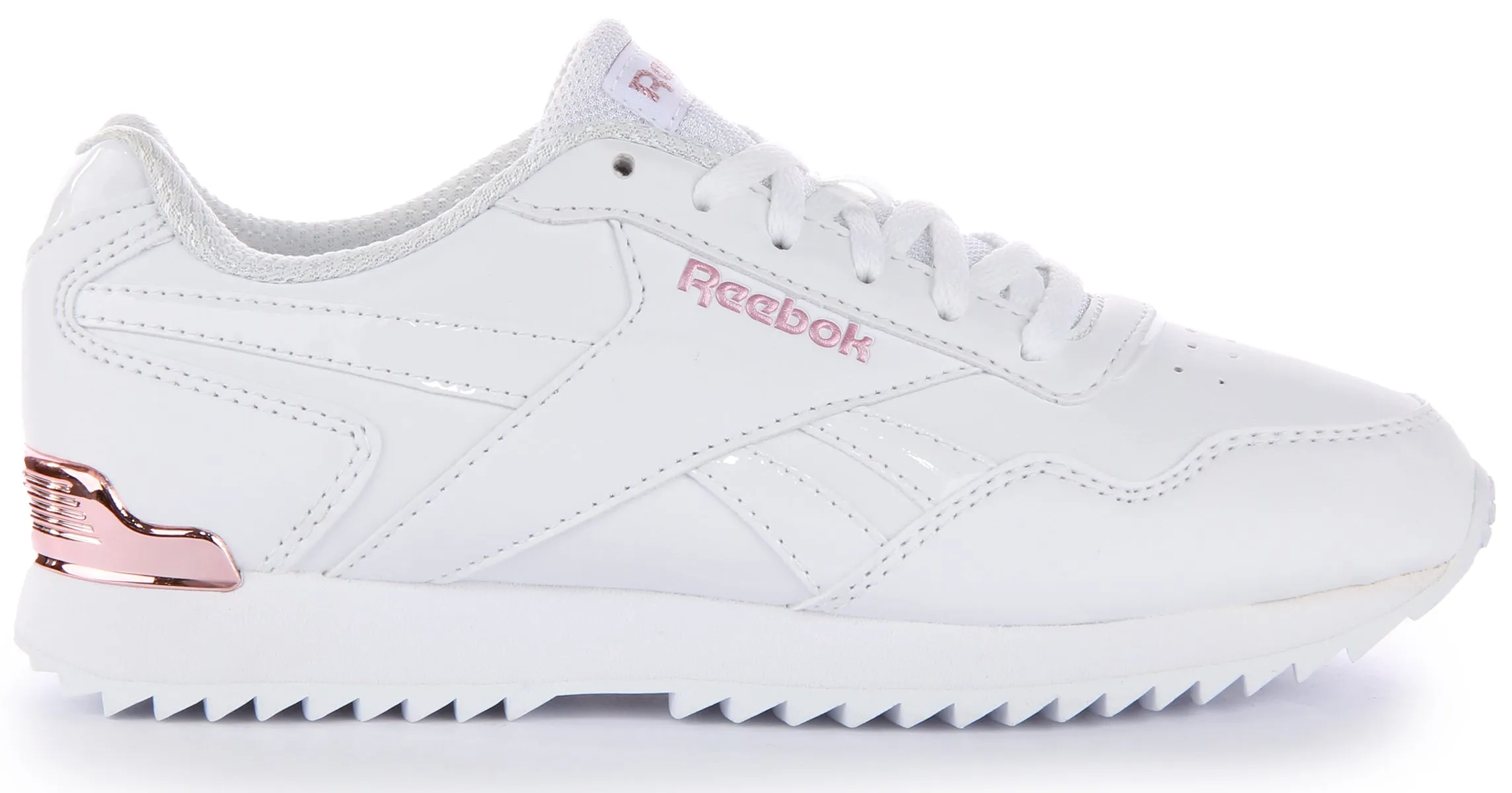 Reebok Royal Glide Rip In White Rose Gold