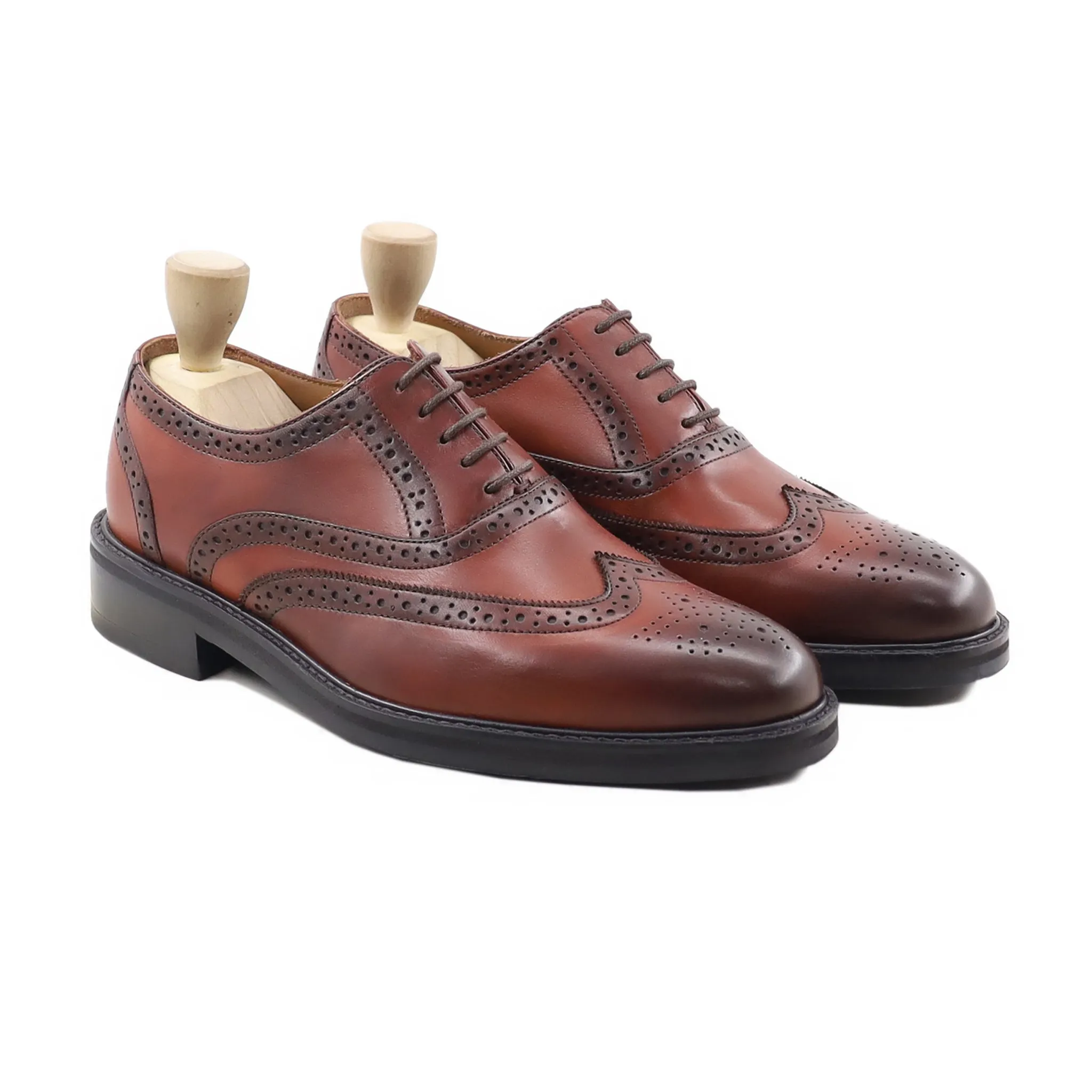 Satoru - Men's Tan Calf Leather Oxford Shoe