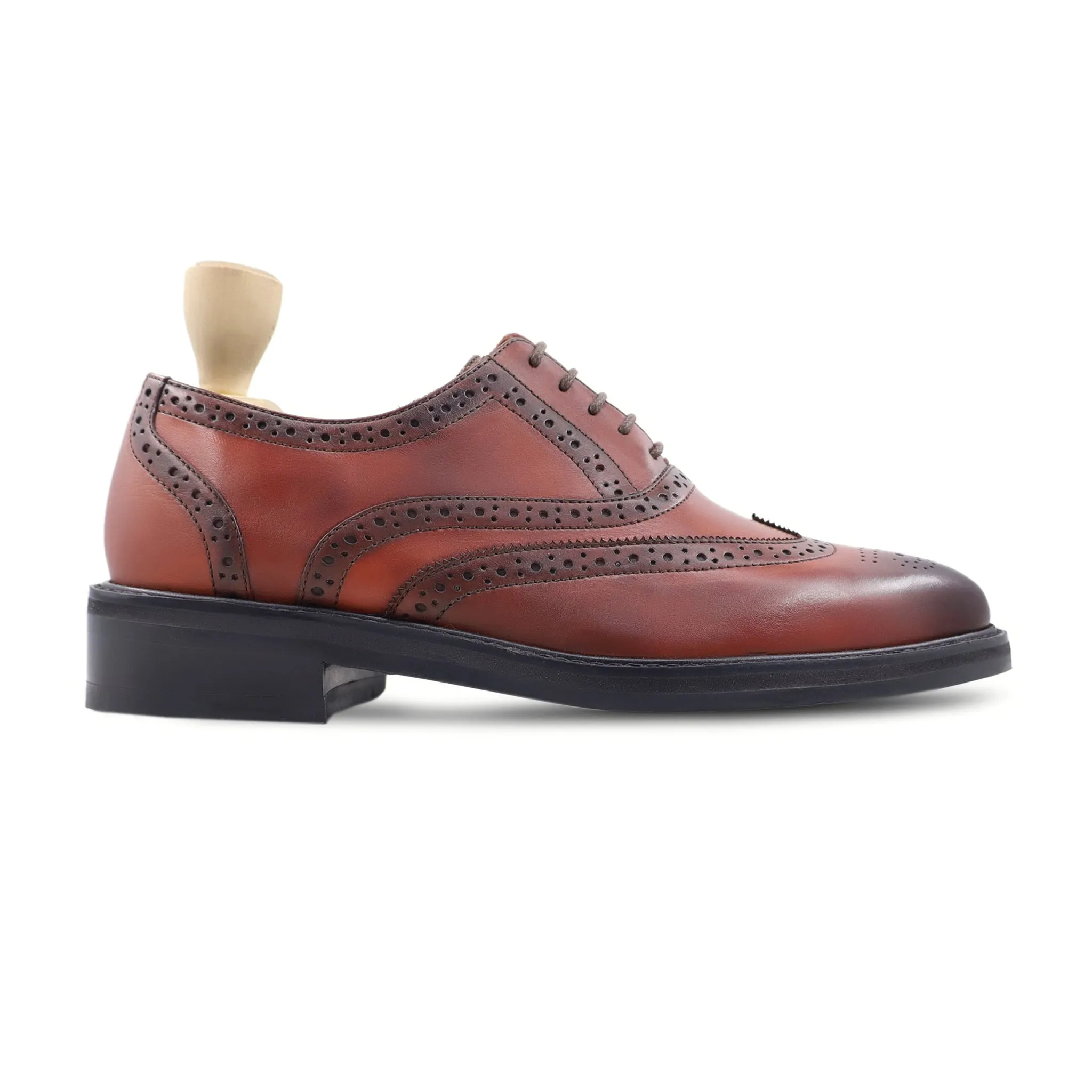 Satoru - Men's Tan Calf Leather Oxford Shoe