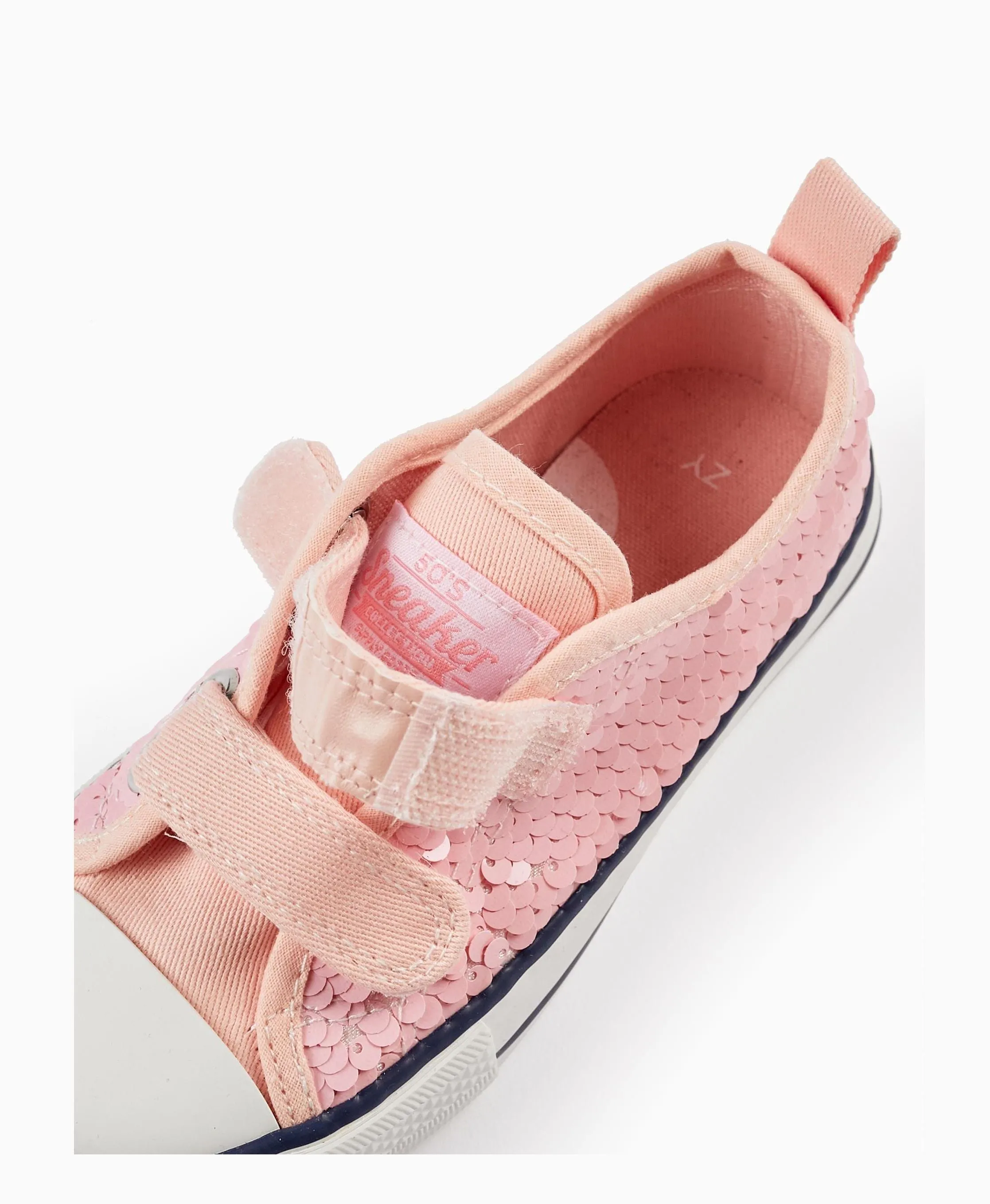 Sequined Trainers for Girls '50s Sneaker', Pink