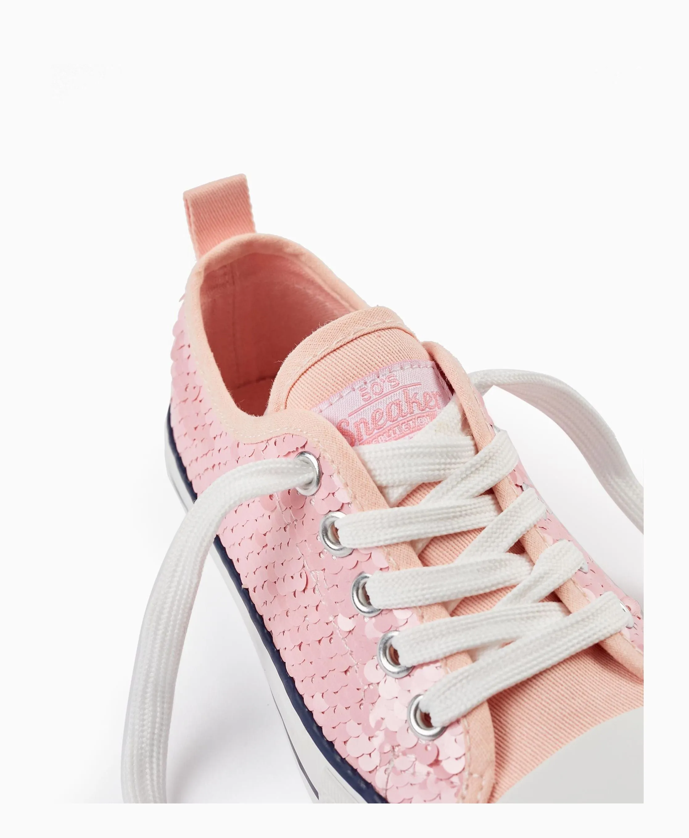 Sequined Trainers for Girls '50s Sneaker', Pink