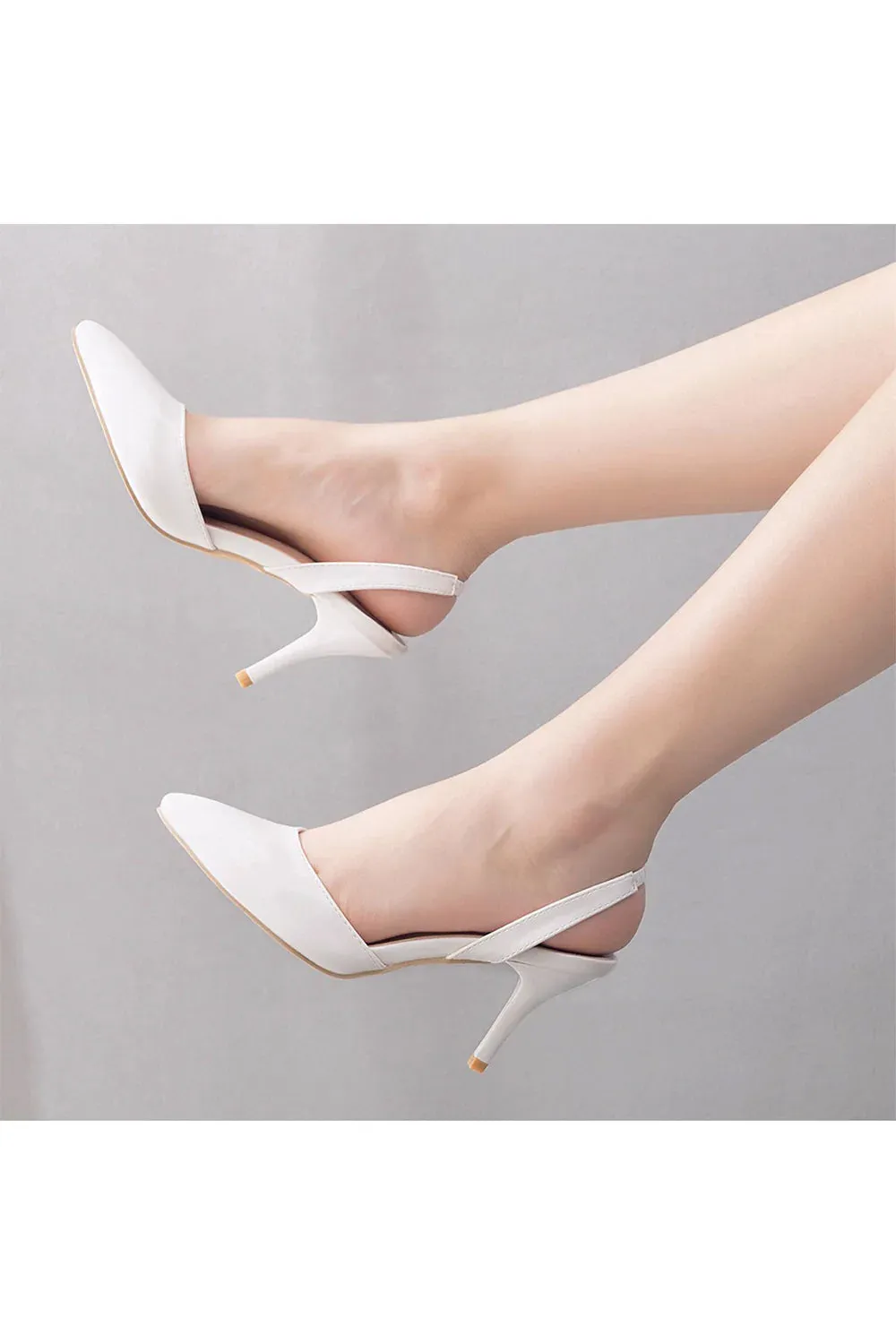 Simple Elegant Pointed Toe Stiletto Slingback High Heels