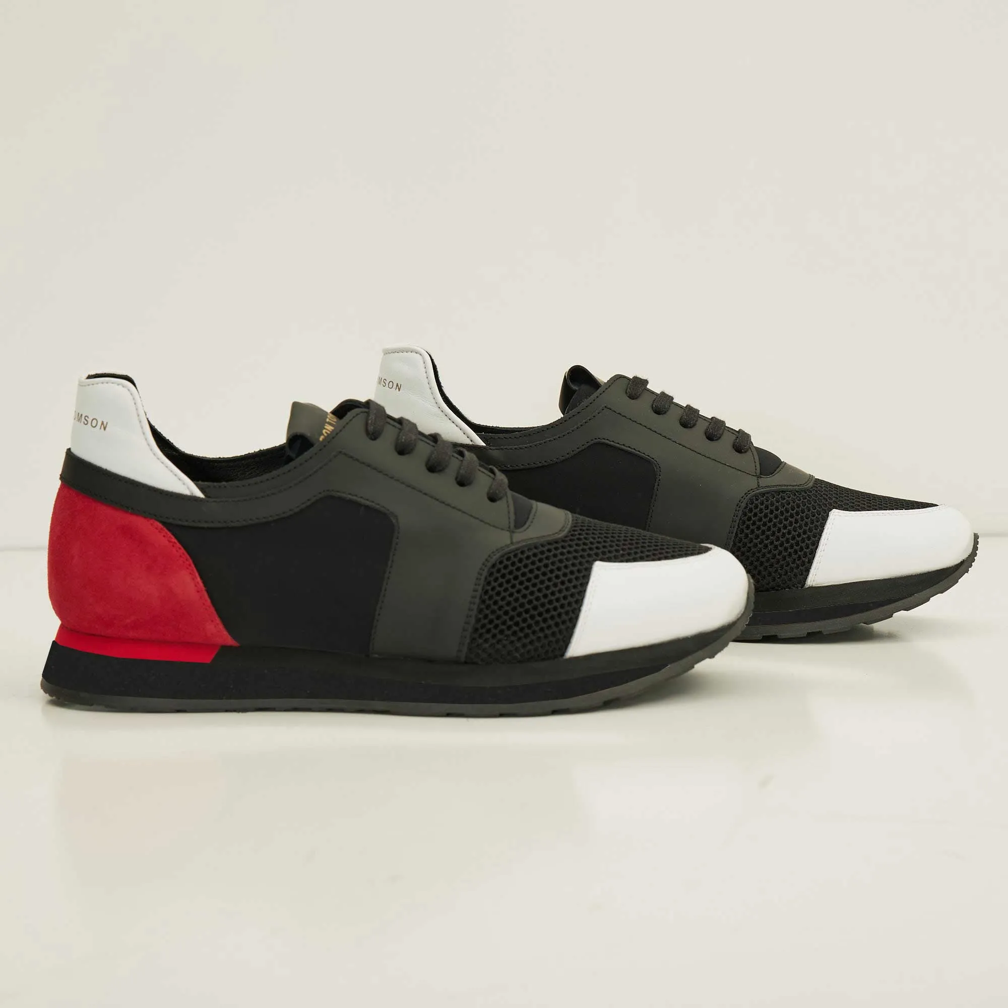 Skyscraper Runner Sneaker Ii Genuine Leather - Black Red