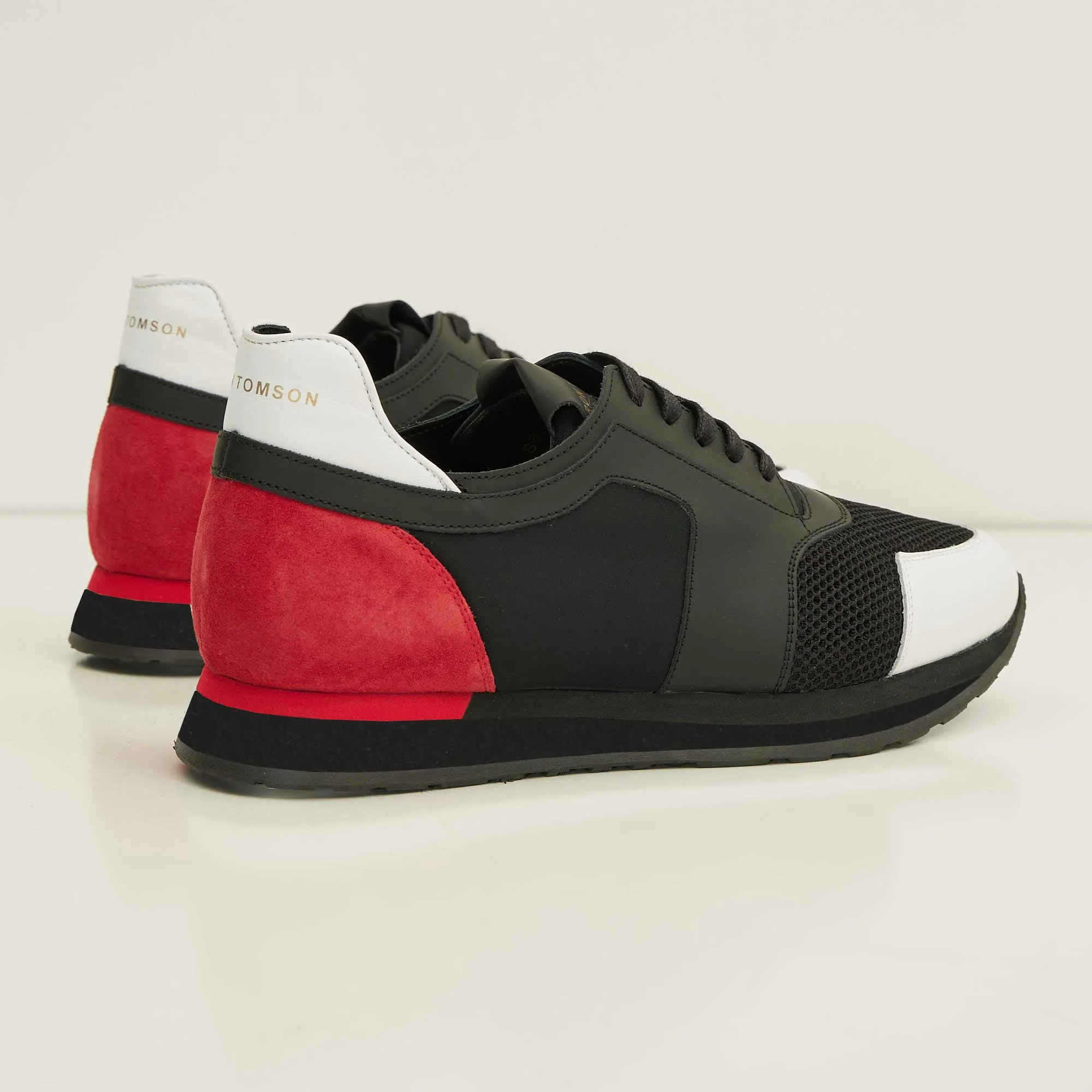 Skyscraper Runner Sneaker Ii Genuine Leather - Black Red