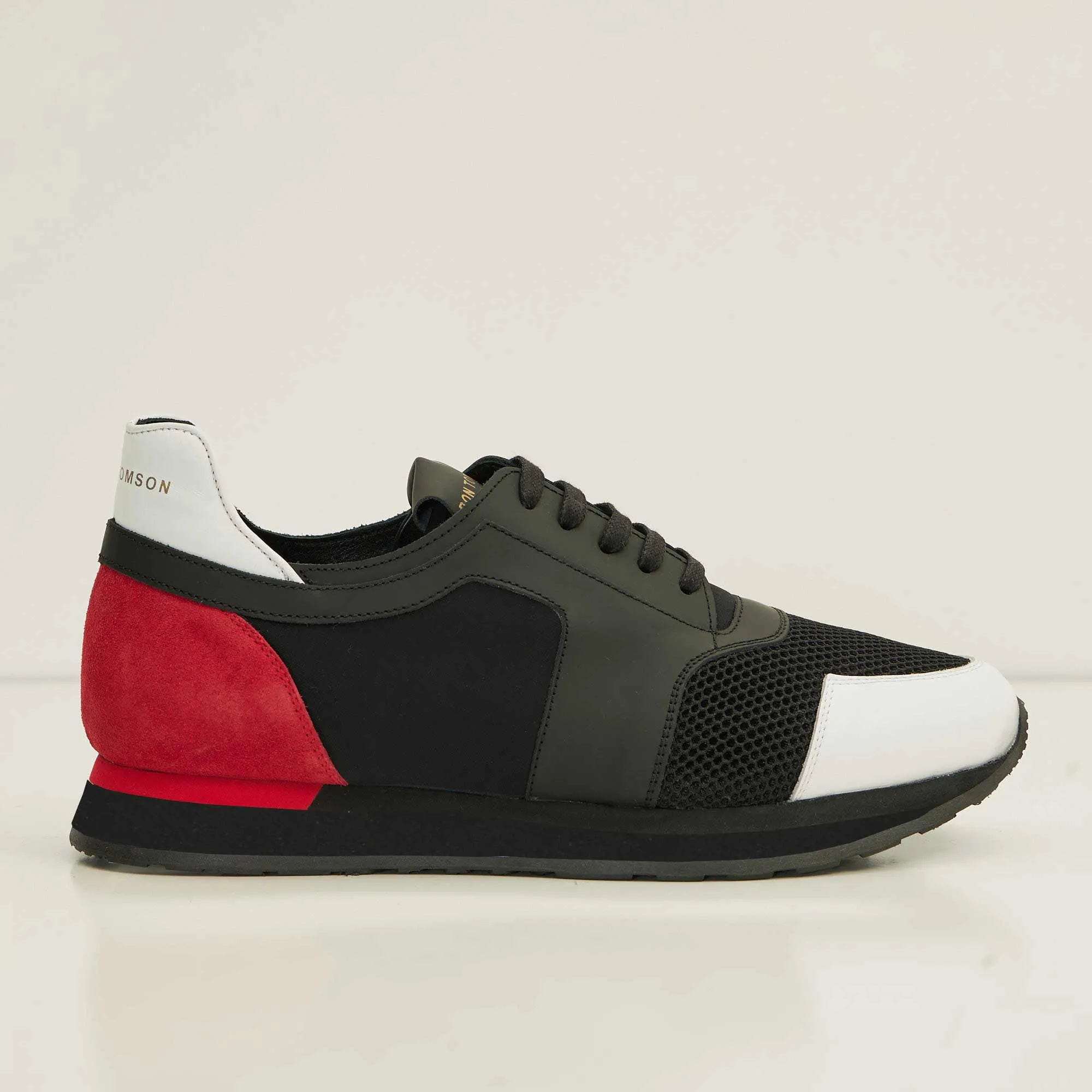 Skyscraper Runner Sneaker Ii Genuine Leather - Black Red