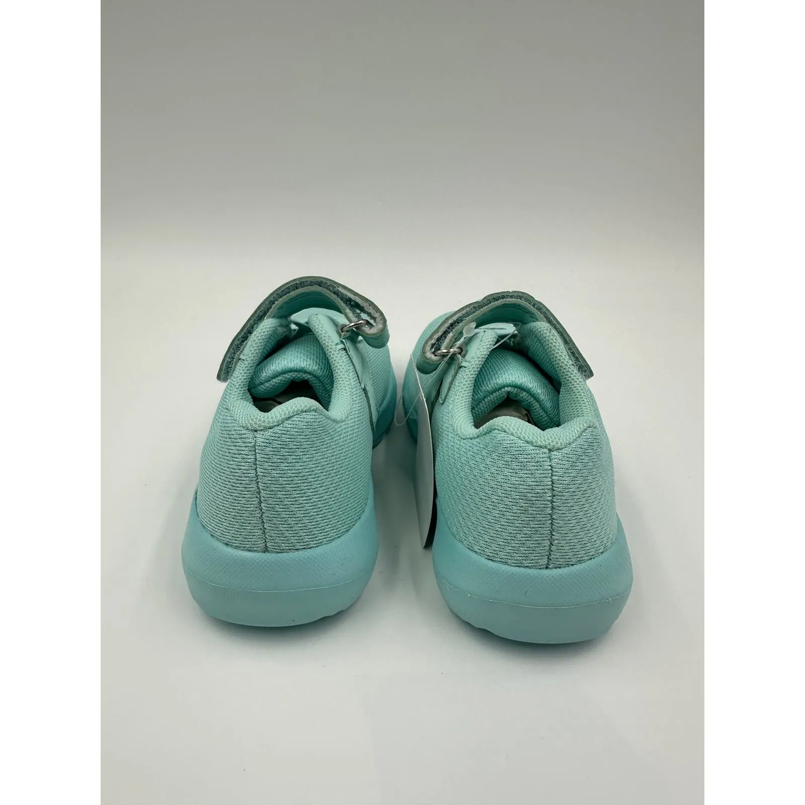 Small Kid Size 8, Baby Blue Slip-on Sneakers with Straps