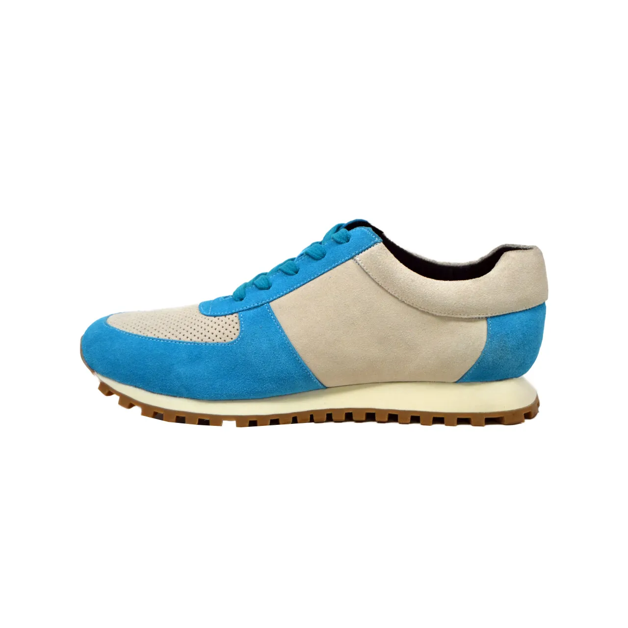 Surrey Aqua & Bone Sneakers - Stylish and Comfortable British Collection Shoes