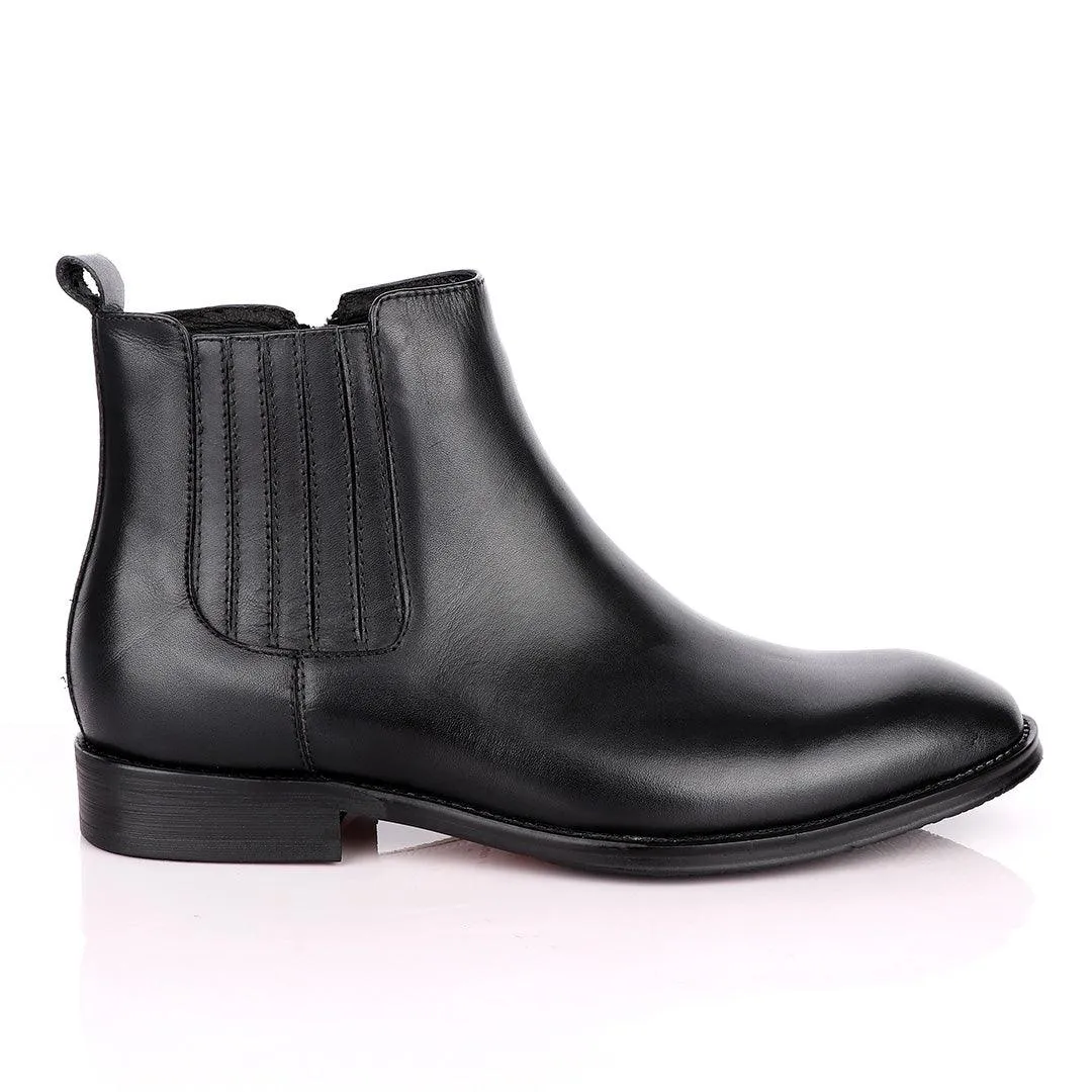 Terry Taylors Leather Black Zip up Formal Boot.