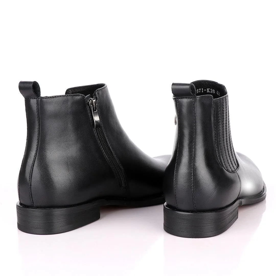 Terry Taylors Leather Black Zip up Formal Boot.