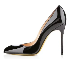 Tucomosi Women Black Party Heels Point Toe Stiletto Heels Apricot