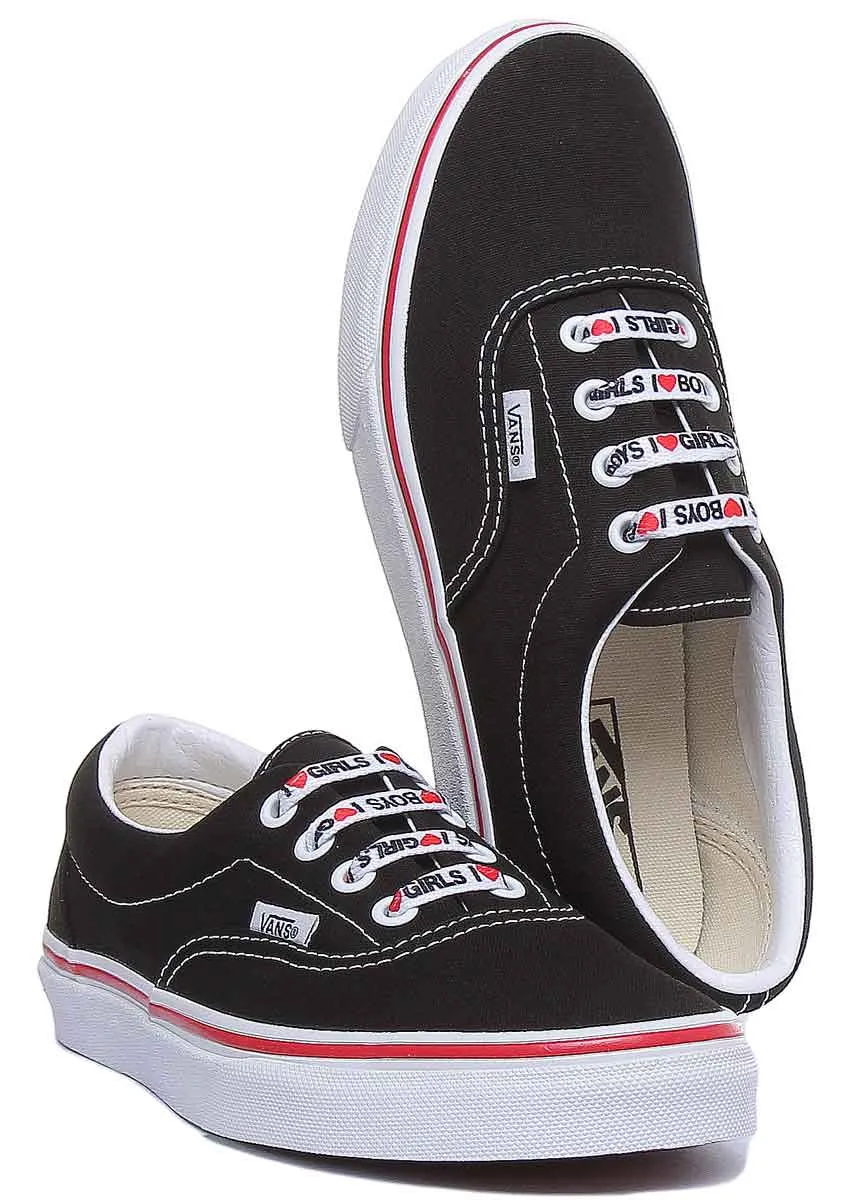 Vans Classic Era I Heart In Black White For Women