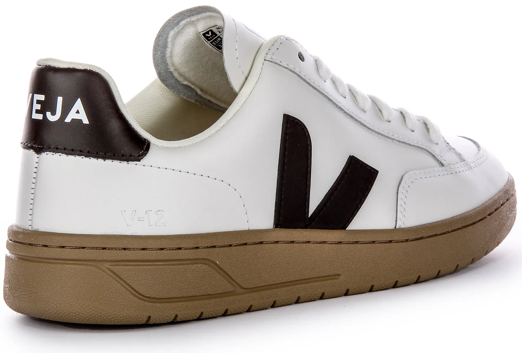 Veja V 12 Leather In White Gum For Women