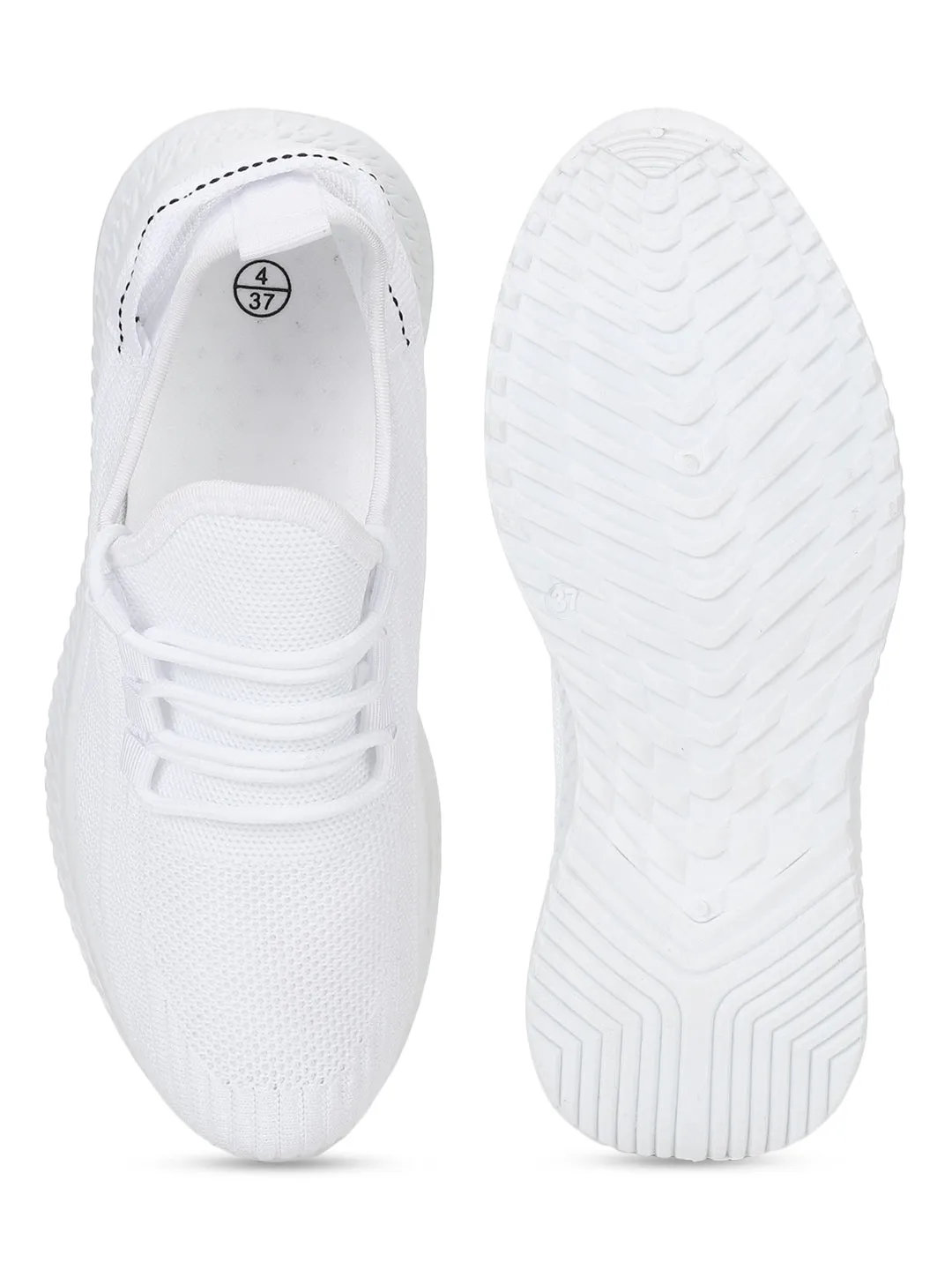 White Mesh Slip-On Sneakers (TC-RS3436-WHT)