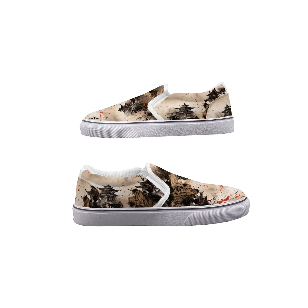 Women's Slip On Sneakers 238 Asian themed print