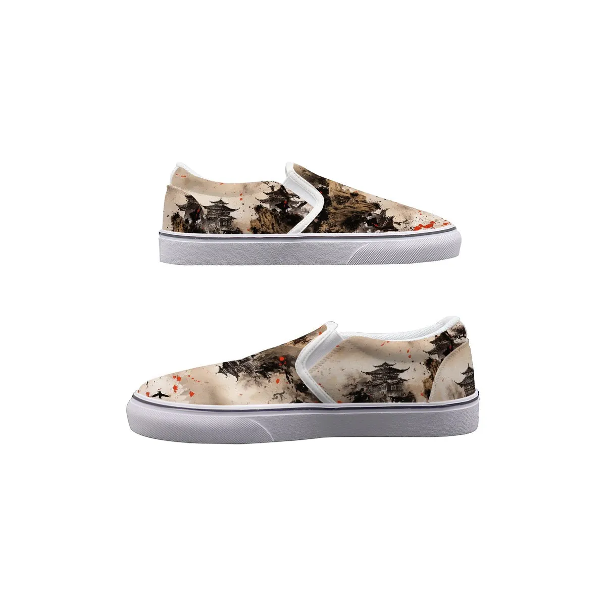 Women's Slip On Sneakers 238 Asian themed print