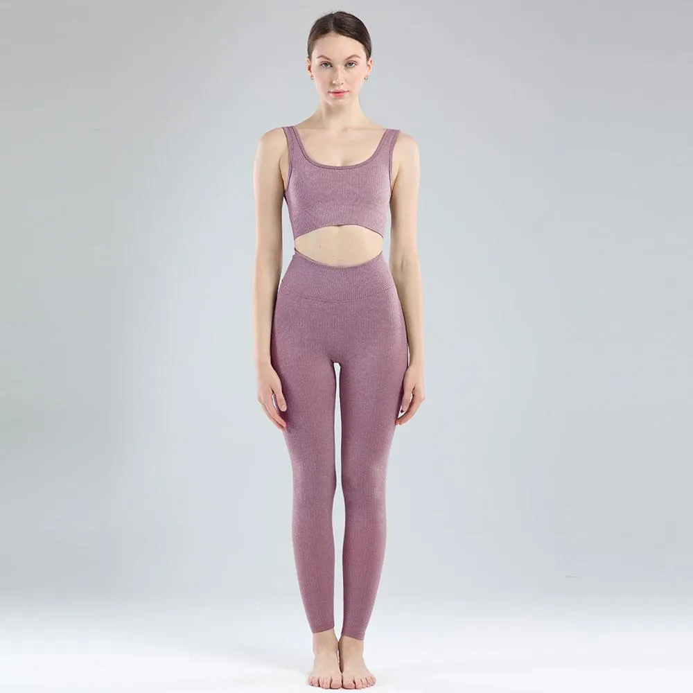 Yoga Set Women Gym Clothing Female High Waist Yoga Pants Tracksuit Women Fitness Clothing