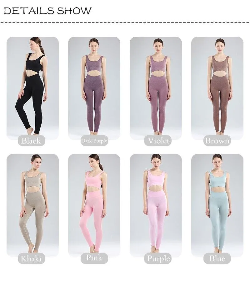 Yoga Set Women Gym Clothing Female High Waist Yoga Pants Tracksuit Women Fitness Clothing